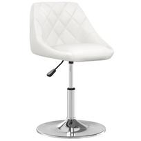 vidaXL Baro taburetė, baltos spalvos, dirbtinė oda (335149)