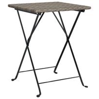 vidaXL Sulankstomas bistro stalas, pilkas, 55x54x71cm, poliratanas