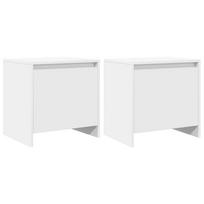 vidaXL Naktinės spintelės, 2vnt., baltos, 45x34x44,5cm, mediena