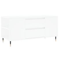 vidaXL Kavos staliukas, baltas, 102x44,5x50cm, apdirbta mediena