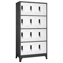 vidaXL Persirengimo spintelė, antracito/balta, 90x45x180cm, plienas