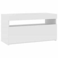 vidaXL Televizoriaus spintelė su LED apšvietimu, balta, 75x35x40cm