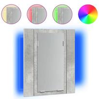vidaXL Veidrodinė vonios spintelė su LED, betono, 40x12x45cm, akrilas