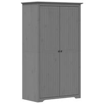 vidaXL Drabužių spinta BODO, pilka, 99x53,5x173 cm, pušies masyvas