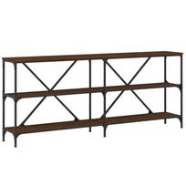 vidaXL Konsolinis staliukas, rudas, 180x30x75cm, mediena/geležis