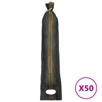 vidaXL Smėlio maišai, 50vnt., tamsiai žali, 103x25cm, HDPE