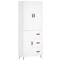 vidaXL Komoda, baltos spalvos, 69,5x34x180cm, apdirbta mediena