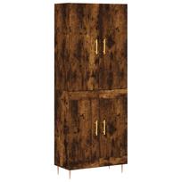 vidaXL Komoda, dūminio ąžuolo spalvos, 69,5x34x180cm, apdirbta mediena
