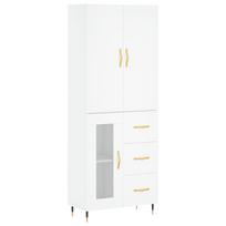 vidaXL Komoda, baltos spalvos, 69,5x34x180cm, apdirbta mediena
