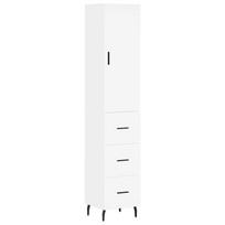 vidaXL Komoda, baltos spalvos, 34,5x34x180cm, apdirbta mediena