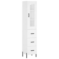 vidaXL Komoda, baltos spalvos, 34,5x34x180cm, apdirbta mediena