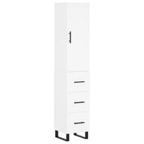 vidaXL Komoda, baltos spalvos, 34,5x34x180cm, apdirbta mediena
