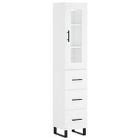 vidaXL Komoda, baltos spalvos, 34,5x34x180cm, apdirbta mediena