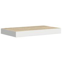 vidaXL Pakabinama sieninė lentyna, ąžuolo ir balta, 50x23,5x3,8cm, MDF