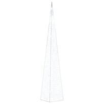 vidaXL Akrilinė LED dekoracija kūgis, šaltos baltos spalvos, 90cm