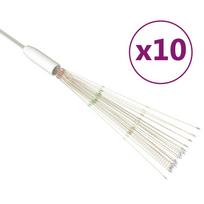 vidaXL Kalėdiniai šviestuvai fejerverkai, 10vnt., įvairių spalvų, 20cm