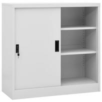 vidaXL Biuro spintelė su stumdomom durim, pilka, 90x40x90cm, plienas