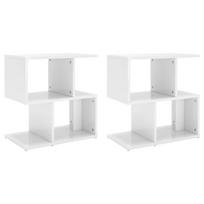 vidaXL Naktinės spintelės, 2vnt., baltos, 50x30x51,5cm, mediena