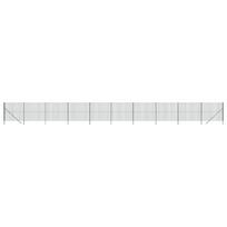 vidaXL Vielinė tinklinė tvora, žalia, 2x25m, galvanizuotas plienas