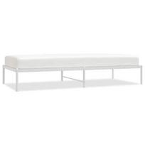 vidaXL Metalinis lovos rėmas, baltos spalvos, 90x200cm