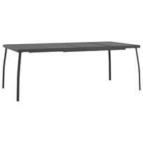 vidaXL Sodo stalas, antracito, 200x100x72cm, plienas, tinklelis