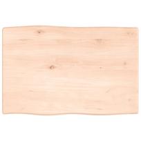 vidaXL Stalviršis, 60x40x2cm, ąžuolo medienos masyvas, su gyvu kraštu