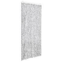 vidaXL Užuolaida nuo vabzdžių, šviesi/tamsi pilka, 100x220cm, šenilis