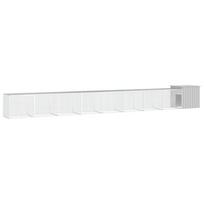 vidaXL Narvas viščiukams, pilkas, 900x91x100cm, galvanizuotas plienas