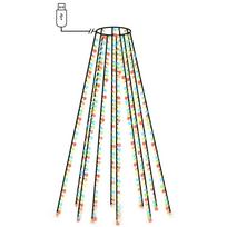 vidaXL Kalėdų eglutės girlianda su 500 spalvotų LED lempučių, 500cm