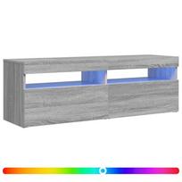 vidaXL Televizoriaus spintelė su LED, pilka ąžuolo, 120x35x40cm