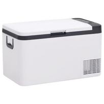 vidaXL Šaltdėžė su rankena, juodos ir baltos spalvos, 18l, PP ir PE
