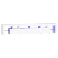 vidaXL Televizoriaus spintelė su LED apšvietimu, balta, 230x36,5x40cm