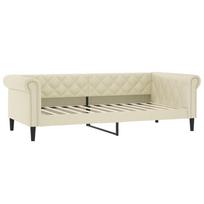 vidaXL Sofa, kreminės spalvos, 80x200cm, dirbtinė oda