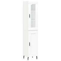 vidaXL Komoda, baltos spalvos, 34,5x34x180cm, apdirbta mediena