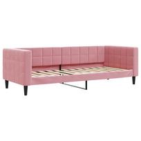 vidaXL Sofa, rožinės spalvos, 80x200cm, aksomas