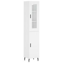 vidaXL Komoda, baltos spalvos, 34,5x34x180cm, apdirbta mediena