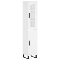 vidaXL Komoda, baltos spalvos, 34,5x34x180cm, apdirbta mediena