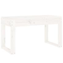 vidaXL Sodo suoliukas, baltas, 80x38x45cm, pušies medienos masyvas