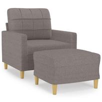 vidaXL Krėslas su pakoja, taupe spalvos, 60cm, audinys