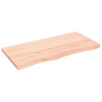 vidaXL Stalviršis, 100x50x(2-4)cm, neapdorotas ąžuolo medienos masyvas