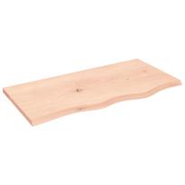 vidaXL Stalviršis, 80x40x2cm, neapdorotas ąžuolo medienos masyvas