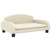 vidaXL Vaikiška sofa, kreminės spalvos, 70x45x30cm, dirbtinė oda