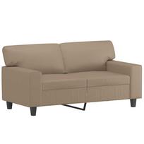 vidaXL Dvivietė sofa, kapučino spalvos, 120cm, dirbtinė oda