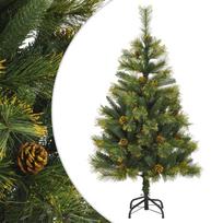 vidaXL Kalėdų eglutė su šarnyrinėmis šakomis/kankorėžiais, 150 cm