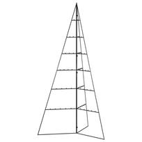 vidaXL Metalinė Kalėdų eglutė, juodos spalvos, 140 cm