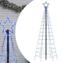 vidaXL LED Kalėdų eglutė su smaigaliais 220 LED Mėlyna 180 cm