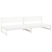 vidaXL Vidurinės sodo sofos dalys, 2vnt., baltos, 120x80cm, pušis