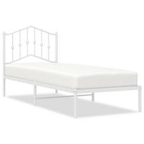 vidaXL Lovos rėmas be čiužinio, baltas, 75x190cm, metalas