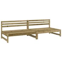 vidaXL Vidurinės sodo sofos dalys, 2vnt., 120x80cm, impregnuota pušis