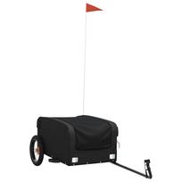 vidaXL Dviračio priekaba, juodos spalvos, 30kg, geležis